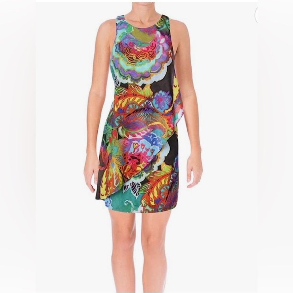 Lauren Ralph Lauren Sleeveless Chiffon Asymmetrical Drape Size 16 - Picture 6 of 6